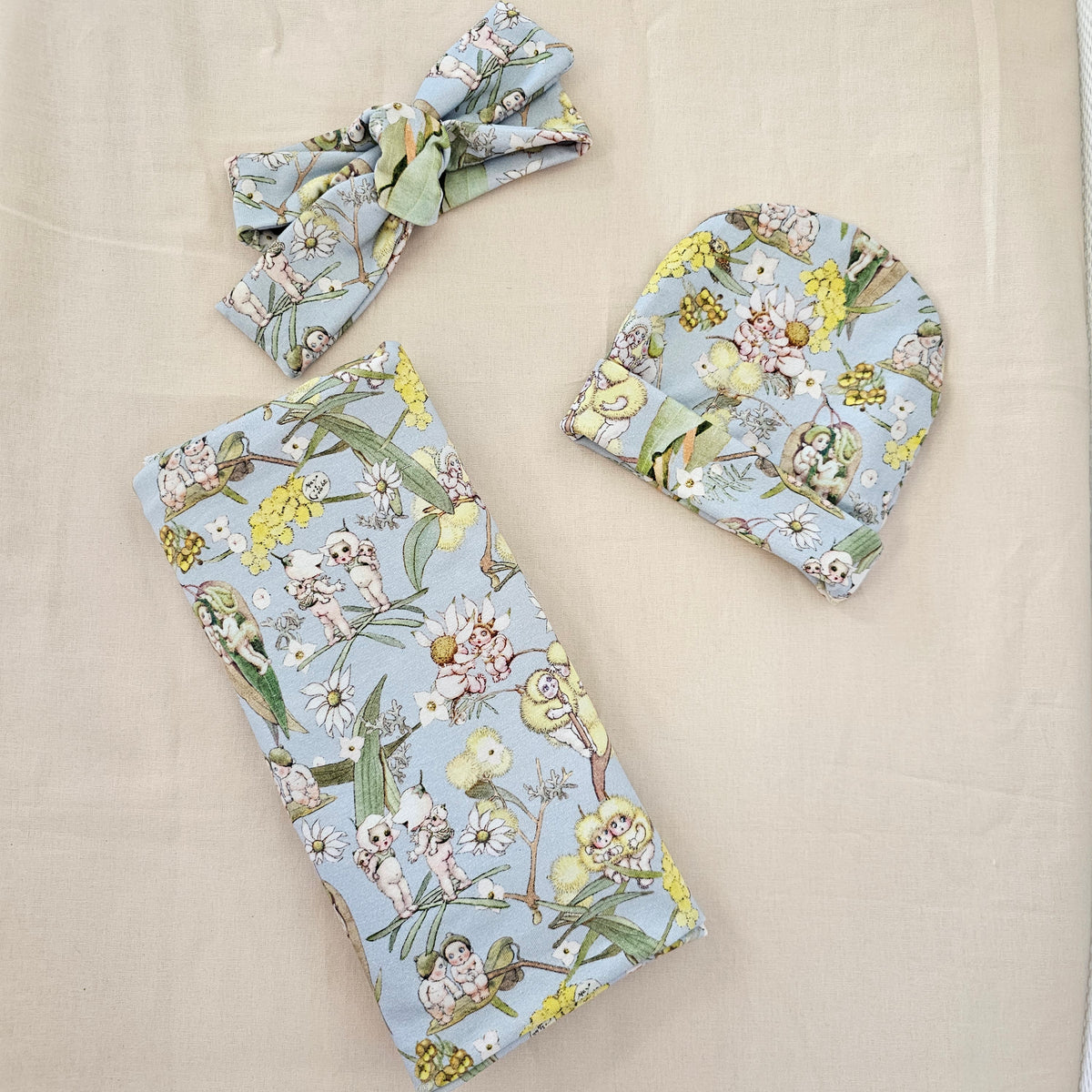 Handmade Newborn Swaddle Set